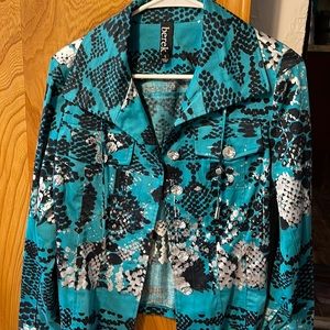 Black and turquoise jacket
